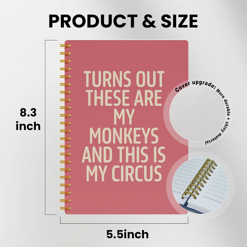 EKGJW Funny Notebooks for Work, Pink Aesthetic Journal, Funny Boss Day Gifts, Boss Gifts for Men Women, Funny Gifts for Boss, Boss Office Decor, Spiral Notebook 5.5x8.3 Inch - Image 2